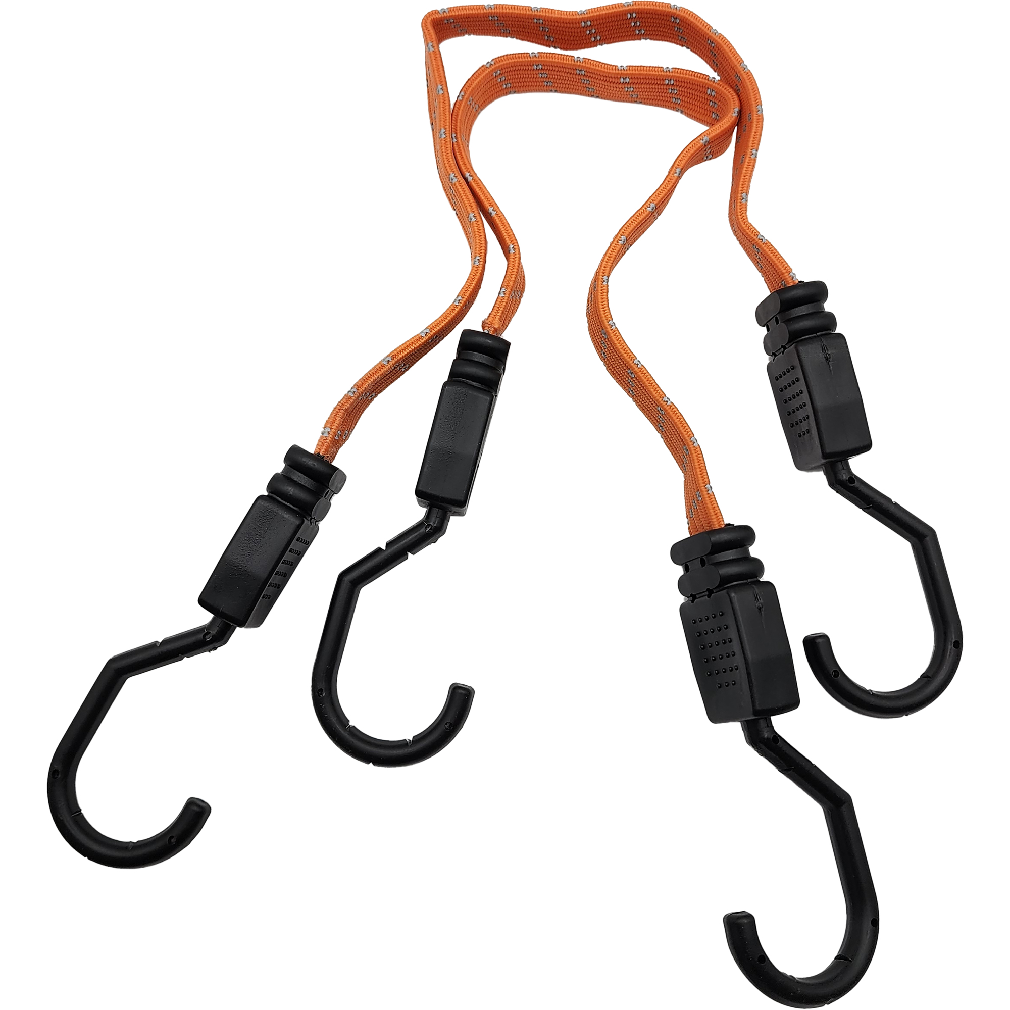 Kuma, 18in. Flat Bungee 2pk - Reflective, Coated Hooks, Straps (qty.) 2 Model# GF0218-R